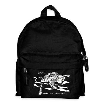 Leopard Awakened: What Did You Say? - Kids' Backpack - black - Front