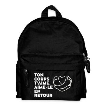 Cœur de mains d'amour inspirant - Sac à dos Enfant - noir - Devant