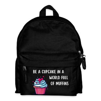 Soyez un cupcake - Sac à dos Enfant - noir - Devant