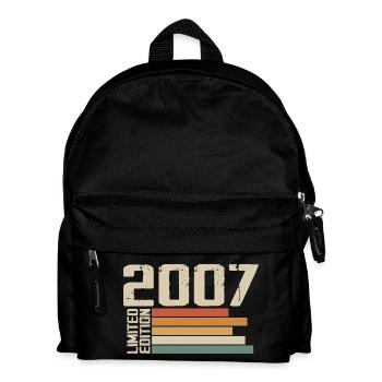 2007 Vintage - Retro 2007 Birthday Gift 2007 - Kids' Backpack - black - Front