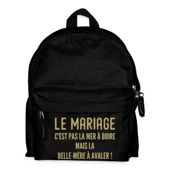 Schwiegermutter Humorvolles Zitat - Kinder Rucksack - Schwarz - Vorne