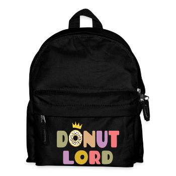 Donut Lord – Gourmet und lustiges Design - Kinder Rucksack - Schwarz - Vorne