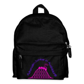 Achterbahn Adrenalin-Junkie in Ausbildung - Kinder Rucksack - Schwarz - Vorne