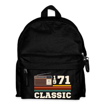 Jubiläum 1971 Retro-Klassiker - Kinder Rucksack - Schwarz - Vorne