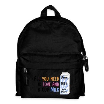 We need Love and Milk Comicstyle 1 - Kinder Rucksack - Schwarz - Vorne