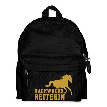 Pferdemädchen Spruch Geschenk Geschenkidee Hobby - Kinder Rucksack - Schwarz - Vorne