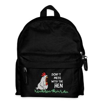 dont mess with the hen chicken - Kinder Rucksack - Schwarz - Vorne