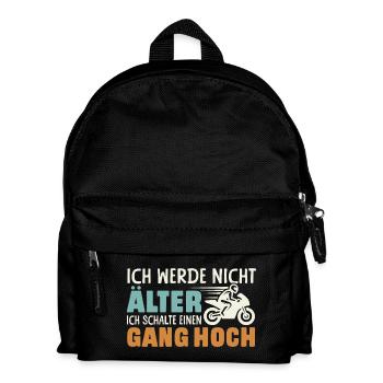 Motorcyclist Motorcycle Biker Birthday Funny - Kids' Backpack - black - Front