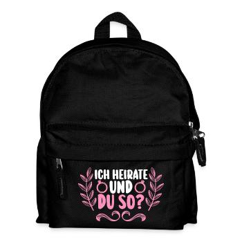 Enterrement de vie de garçon Équipe Mariée Enterrement de vie de jeune fille - Sac à dos Enfant - noir - Devant