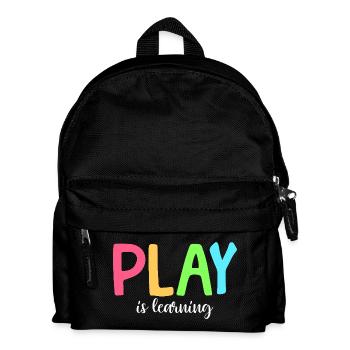 Playing is learning, preschool, preschool, kindergarten - Kids' Backpack - black - Front
