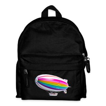 Regenbogen Zeppelin Druck - Kinder Rucksack - Schwarz - Vorne