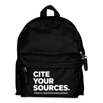 Professeur d’histoire, citez vos sources - Sac à dos Enfant - noir - Devant