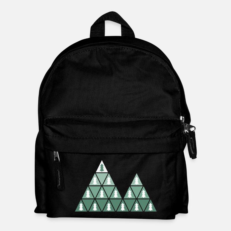 Tannen & Berge - Kinder Rucksack - Schwarz