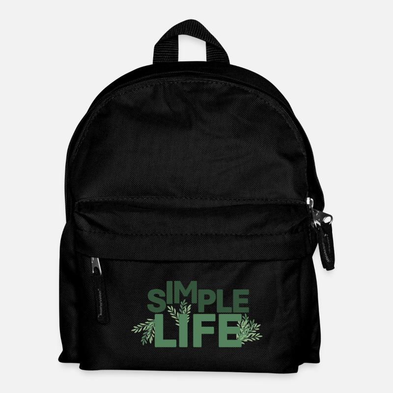 Vie Simple - Vert - Sac à dos Enfant - noir