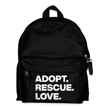 LES PATTES AIMENT, ADOPTEZ L’AMOUR DE SAUVETAGE ! 🐾 ADOPTION ANIMALE - Sac à dos Enfant - noir - Devant