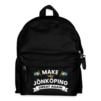 Jönköping City Crest Flag - Kinder Rucksack - Schwarz - Vorne