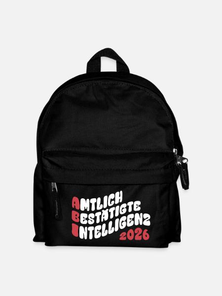 Abi 2026 - Abitur - Retro Flow Style Geschenk - Kinder Rucksack - Schwarz