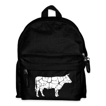 Cow Cattle Mosaic Sliver Art Vector - Kids' Backpack - black - Front