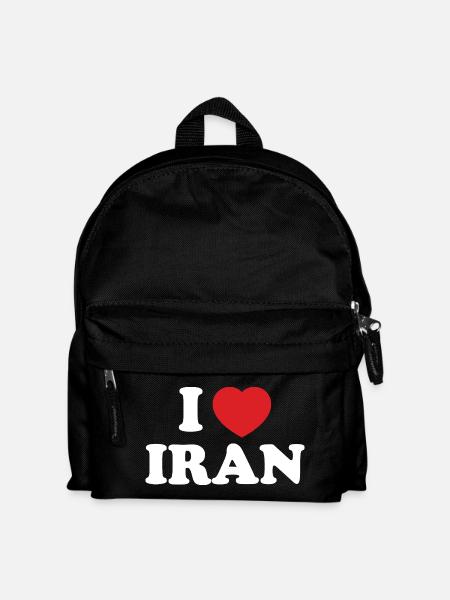 I Love Iran Heart Emblem - Kinder Rucksack - Schwarz