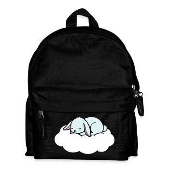 Rêve du Lapin endormi sur un nuage - Sac à dos Enfant - noir - Devant