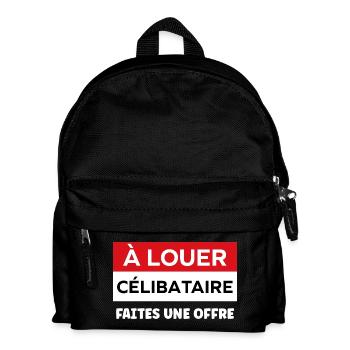 Humour célibataire - Sac à dos Enfant - noir - Devant
