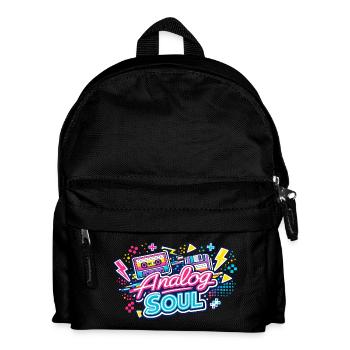 Analog Soul Neon Retro - Kinder Rucksack - Schwarz - Vorne