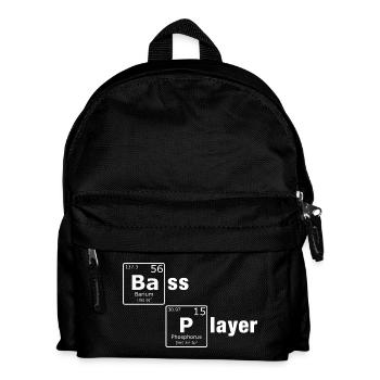 Bass Player PSE Periodensystem Elemente Nerd - Kinder Rucksack - Schwarz - Vorne
