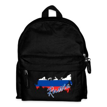 Carte avec le drapeau de la Russie, j’adore la Russie - Sac à dos Enfant - noir - Devant