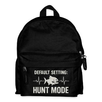 Jagdmodus aktiv | Piranha Angler Humor - Kinder Rucksack - Schwarz - Vorne