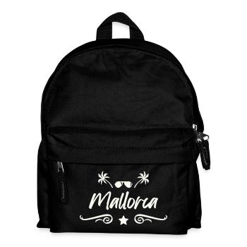 Mallora Palm Beach Logo - Kinder Rucksack - Schwarz - Vorne