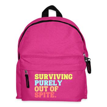 Surviving Purely Out of Spite - Kids' Backpack - fuchsia - Front