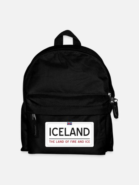 Island-Zeichen - Kinder Rucksack - Schwarz