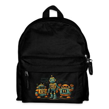 Geek Robots Binary Code Computer Science IT - Kids' Backpack - black - Front