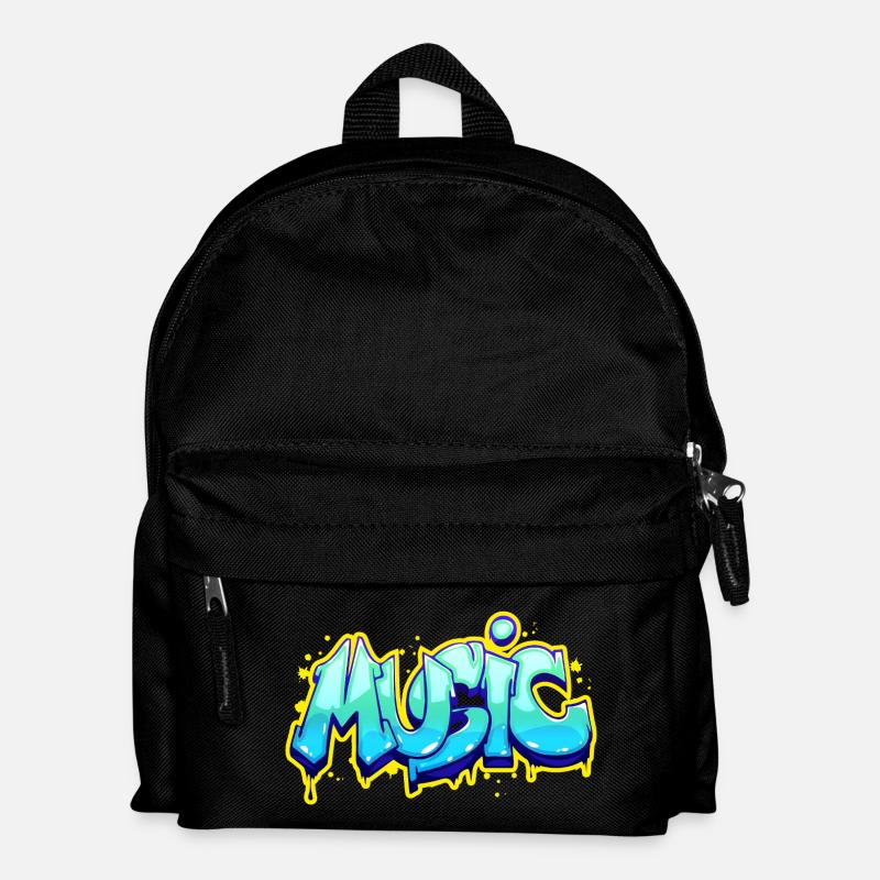 Music - Kinder Rucksack - Schwarz