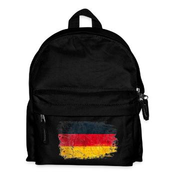 Grunge Deutsche Flagge - Kinder Rucksack - Schwarz - Vorne