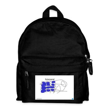 Solar Power Pattern in Blue - Kids' Backpack - black - Front
