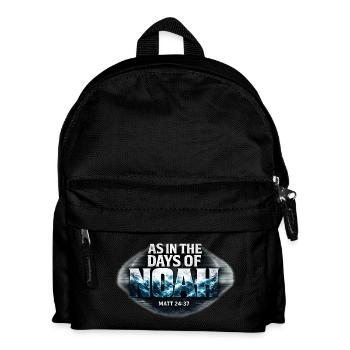 Days of Noah Matthew 24:37 Bible Verse - Kids' Backpack - black - Front