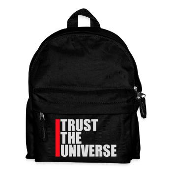 Trust The Universe Spiritual Universe Quote Logo - Kids' Backpack - black - Front