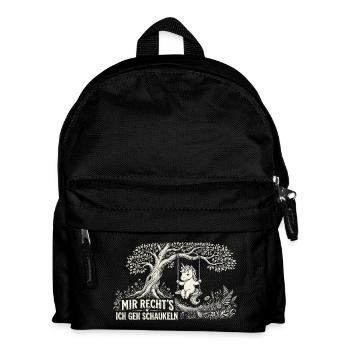 Mir reichts ich GEH schaukeln Lustiges Einhorn - Kinder Rucksack - Schwarz - Vorne