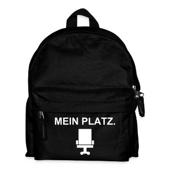 Mein Platz – Bürostuhl-Statement - Kinder Rucksack - Schwarz - Vorne
