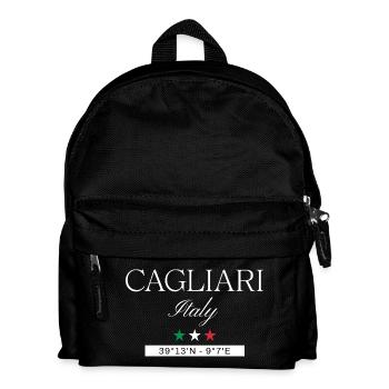 Cagliari Italien Souvenir – Reise minimalistisch - Kinder Rucksack - Schwarz - Vorne