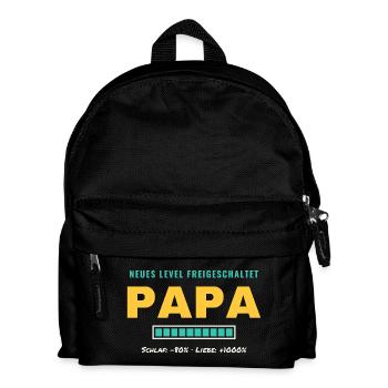 Papa – Neues Level freigeschaltet - Kinder Rucksack - Schwarz - Vorne