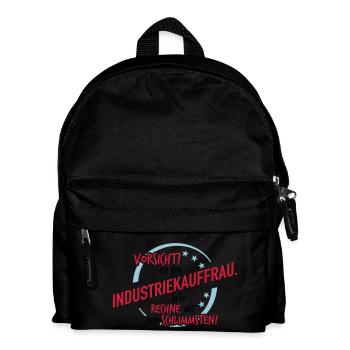 Industrieauffrau - Rechne mit dem Schlimmsten - Kinder Rucksack - Schwarz - Vorne