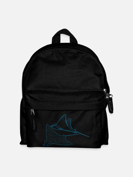 Rochen Pärchen - Kinder Rucksack - Schwarz