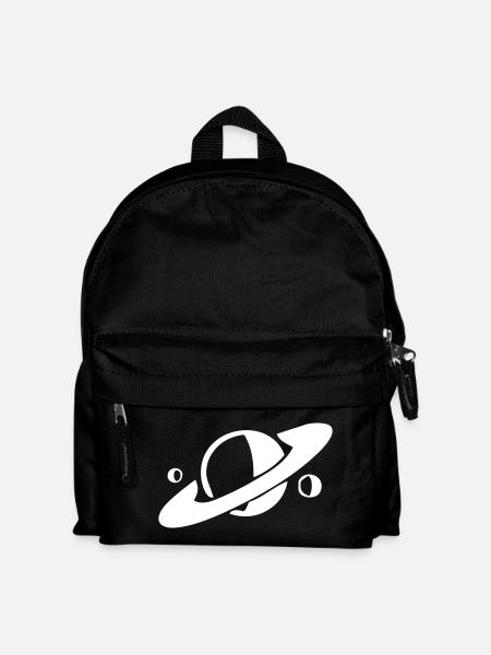 Saturn und seine Monde - Kinder Rucksack - Schwarz