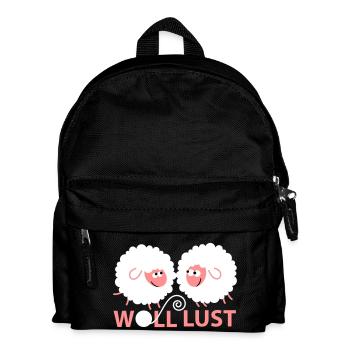 Woll Lust - Kinder Rucksack - Schwarz - Vorne