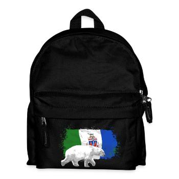 Yukon Flag - Polar Bear - Eisbär - Kinder Rucksack - Schwarz - Vorne