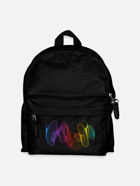 Abstract Lines Design 02 - Kids' Backpack - black