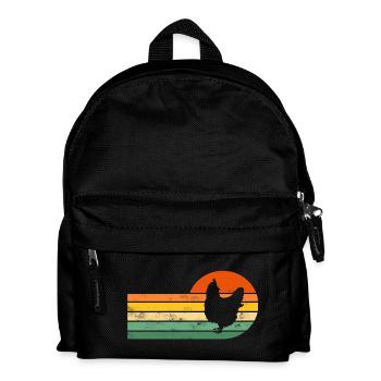 Chicken chickens - Kids' Backpack - black - Front