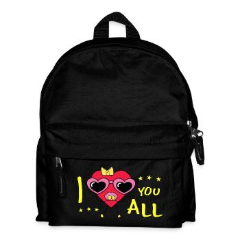 I love you all - Kids' Backpack - black - Front